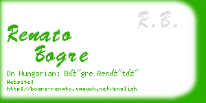 renato bogre business card